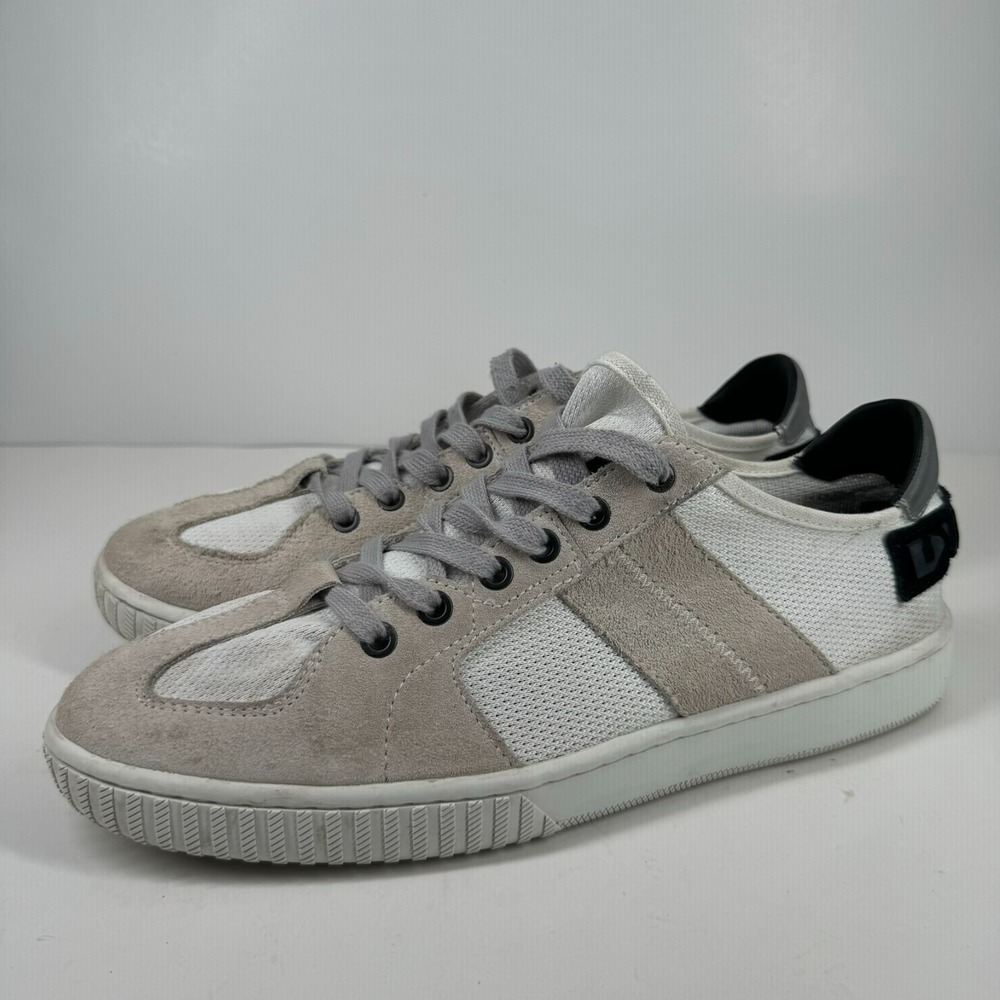 Diesel S-Millenium LC Men's US 9.5 Star White/Silver Low-Top Sneakers‎ Y01841
